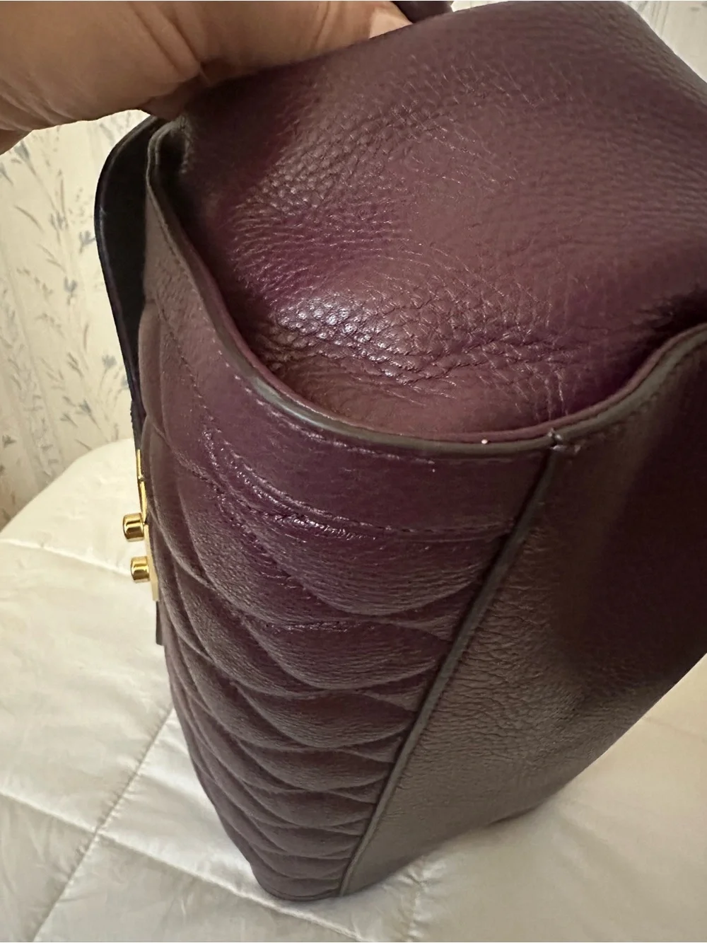 Vera Bradley Quilted Leather Satchel